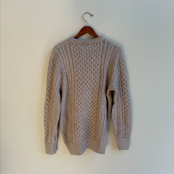Women's Cable Knit Sweater - Cream - Picture 2 of 3